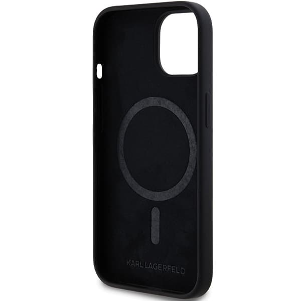 Karl Lagerfeld Silikone Choupette Head Magsafe-etui til iPhone 15 Plus, Sort