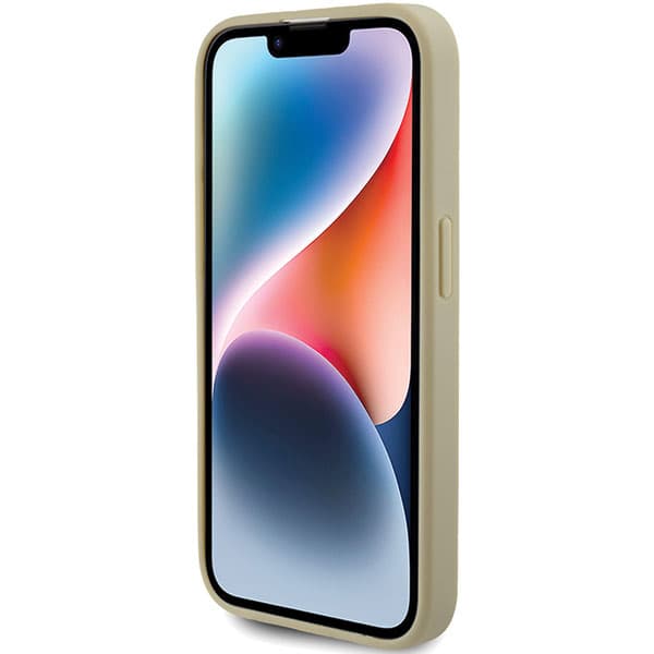 Guess Glitter Script Big 4G-skal till iPhone 15 Pro, guld