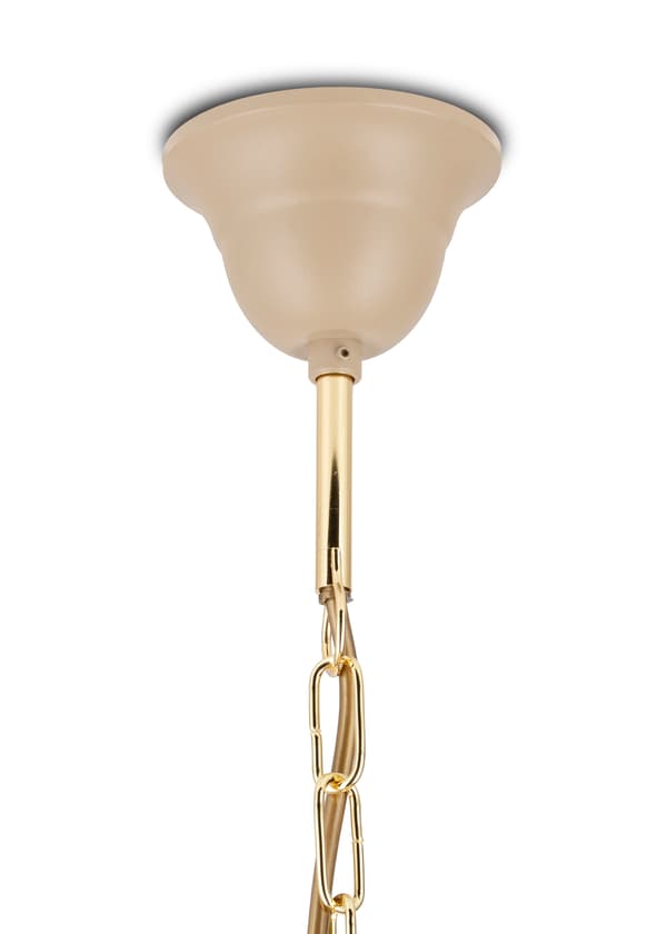 Luna Beige glaspendel 1xE27 47