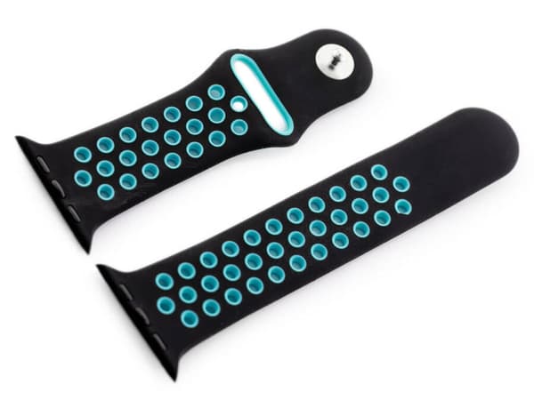 Apple Watch rem U24 - sort/turkis - 42/44mm