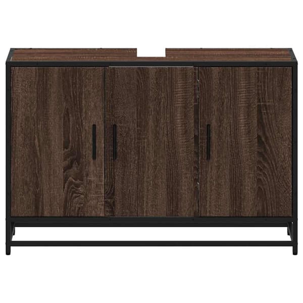 vidaXL håndvaskskab brun eg 90x33x60 cm