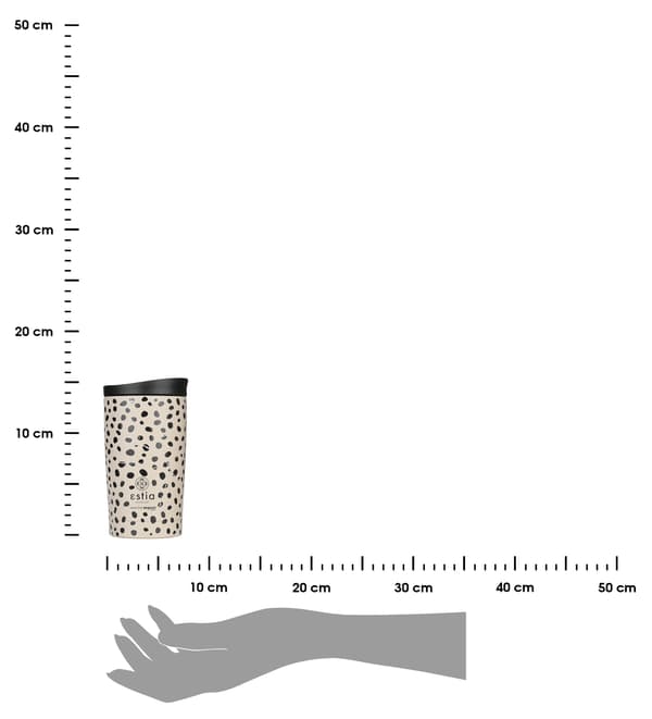350 ml leopardikuvioinen taupe-termosmuki