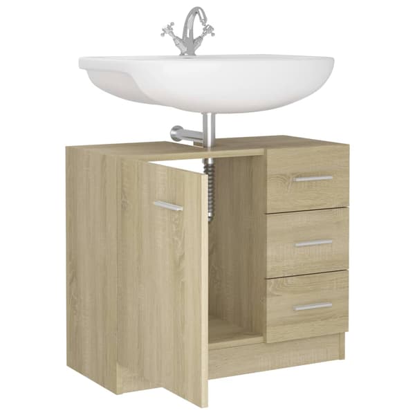 vidaXL håndvaskskab Sonoma eg 63x30x54 cm, MDF