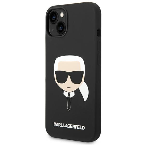 Karl Lagerfeld Silikone Karl`s Head-etui til iPhone 14 Plus, Sort