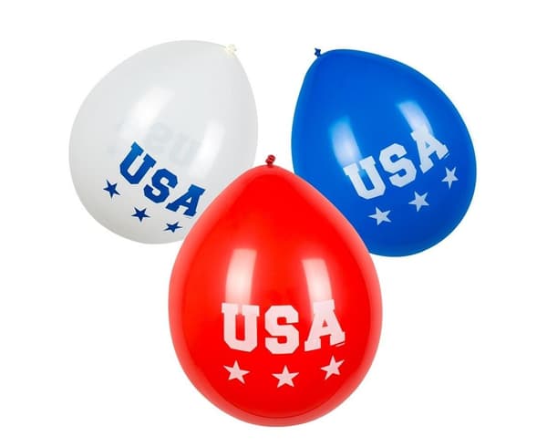 USA-ilmapallot 25 cm 6 kpl