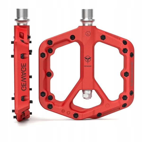 GEWAGE Lätta Gula Plattformscykelpedaler Nylon 2 Glidlager