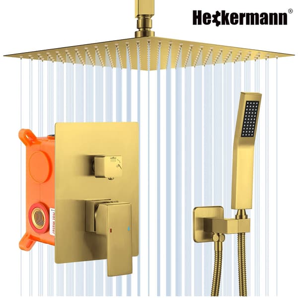Heckermann MS-25602 Guldfärgad inbyggd duschset