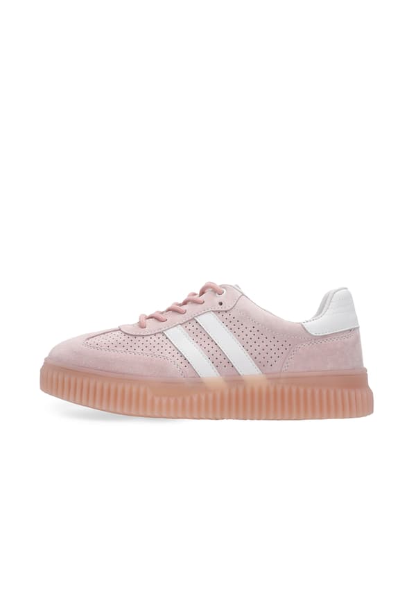 Lyserøde perforerede ruskindssneakers Lyserøde perforerede ruskindssneakers 39