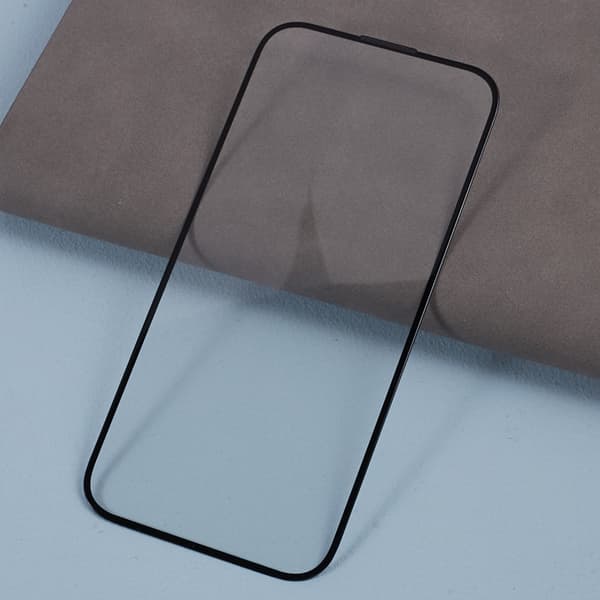 3D-härdat glas för iPhone 15 Plus, med högtalarskydd, svart