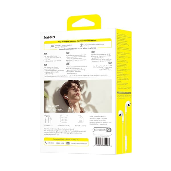 USB-C Kablede In-Ear Hovedtelefoner - Hvide
