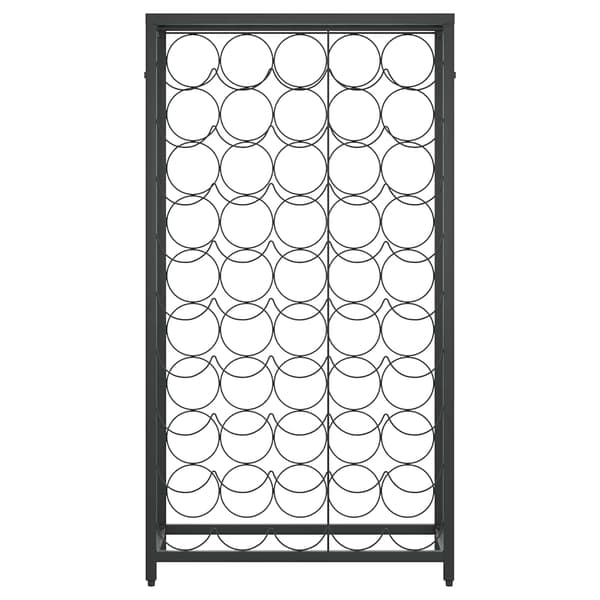 vidaXL Pulloteline 45 pullolle musta 54x18x100 cm takorauta