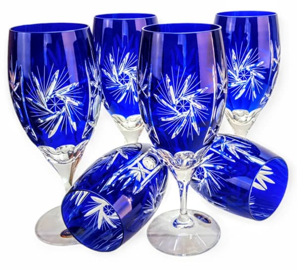 Koboltkrystal ølglas 500 ml olivenkværn