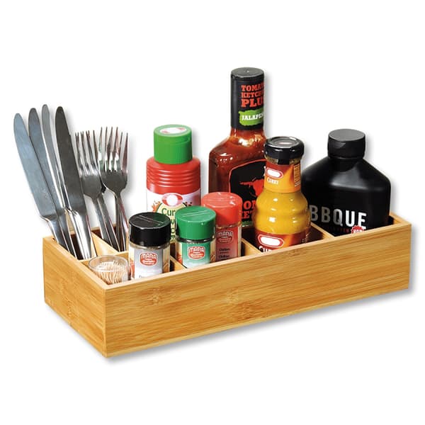 Bambusorganisator med rum