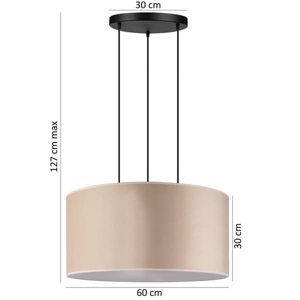 Tornado AXL1 lampa, beige sammet