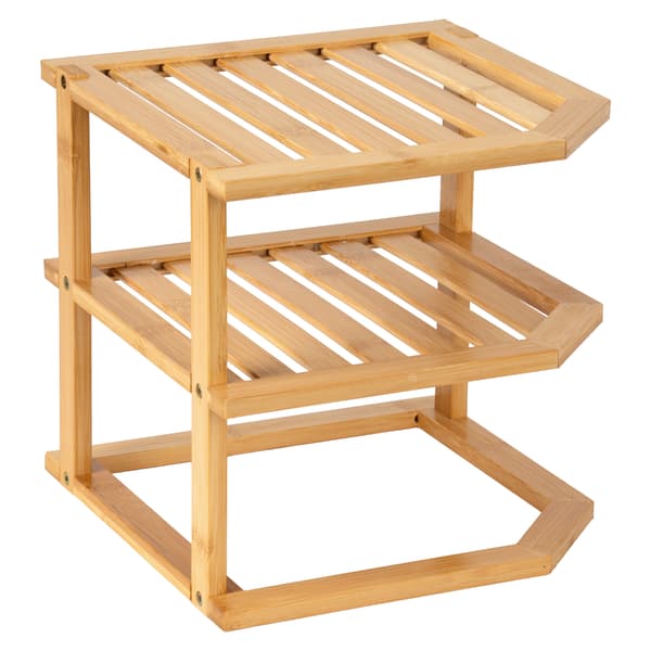DEDAL bambuinen kulmakeittiöhylly