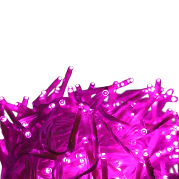 Julgransbelysning 288 LED larvformade kluster i rosa 2 m