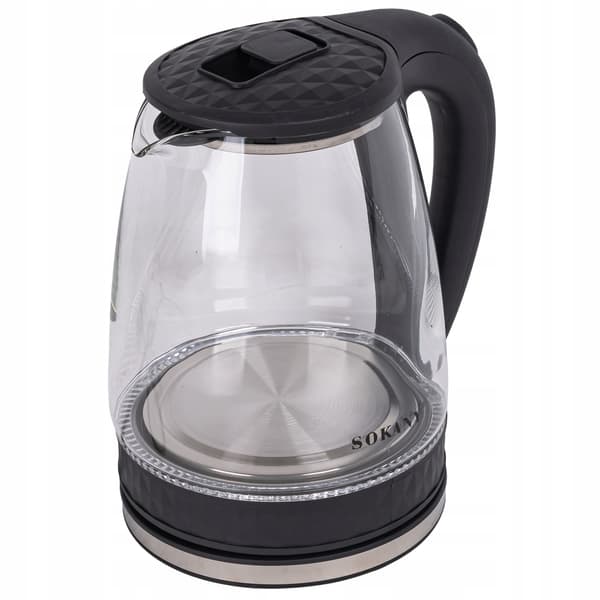 ELEKTRISK GLASKEDEL 2L 1500W TRANSPARENT LED-OPLYST