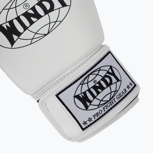 Windy Classic Boksehandsker i Ægte Læder, Hvide, 14OZ