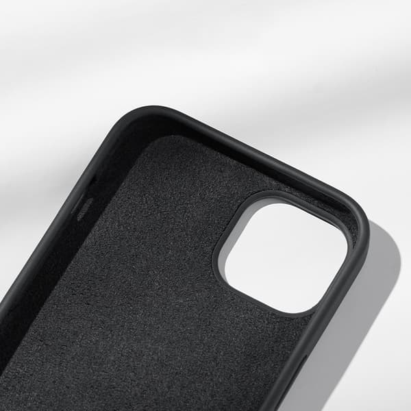 Flexibelt silikonfodral för iPhone 14 Plus Skyddsskal svart
