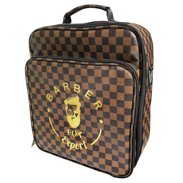 Fox Barbertaske til frisørudstyr og tilbehør, sort og brun