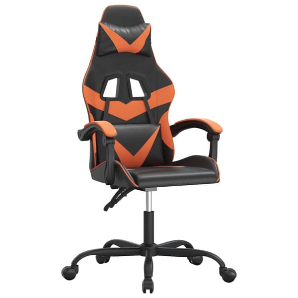 vidaXL gamingstol, sort og orange, kunstlæder