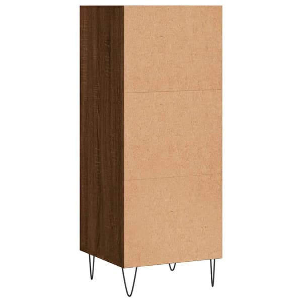 vidaXL skab brunt egetræ 34,5x32,5x90 cm træbaseret materiale
