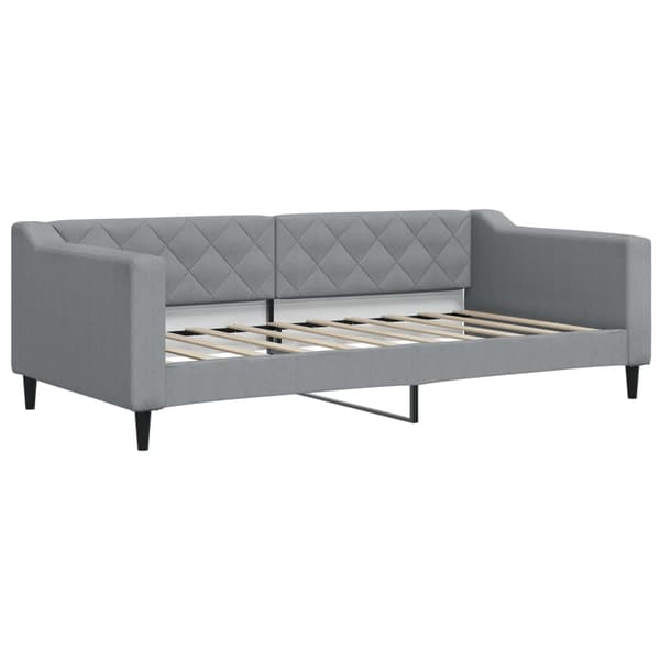 vidaXL Bäddsoffa ljusgrå 90x190 cm tygöverdrag