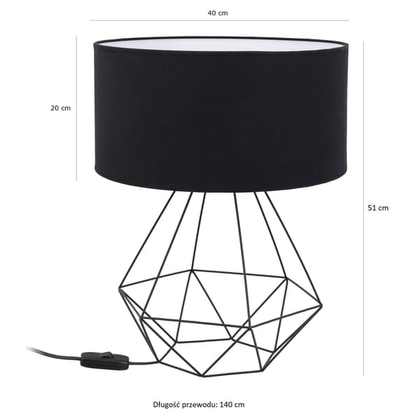 Tornado ADB-lampa svart