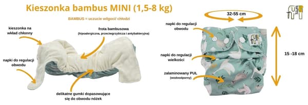 NappiMe MINI LOMME BAMBOO DEER Vaskbare bleer