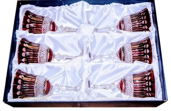Rubinkristallvinglas 280 ml franska