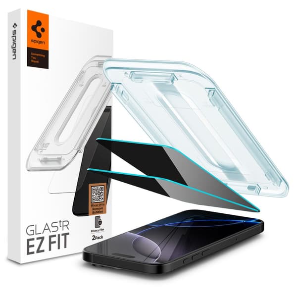 Hærdet glas med monteringsramme til iPhone 16 Pro Max - 2 stk.
