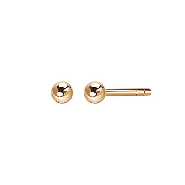 Guldkulörhängen 4mm