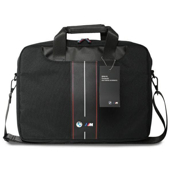 BMW Nylon Laptoptaske med Røde Striber til op til 16" Sort