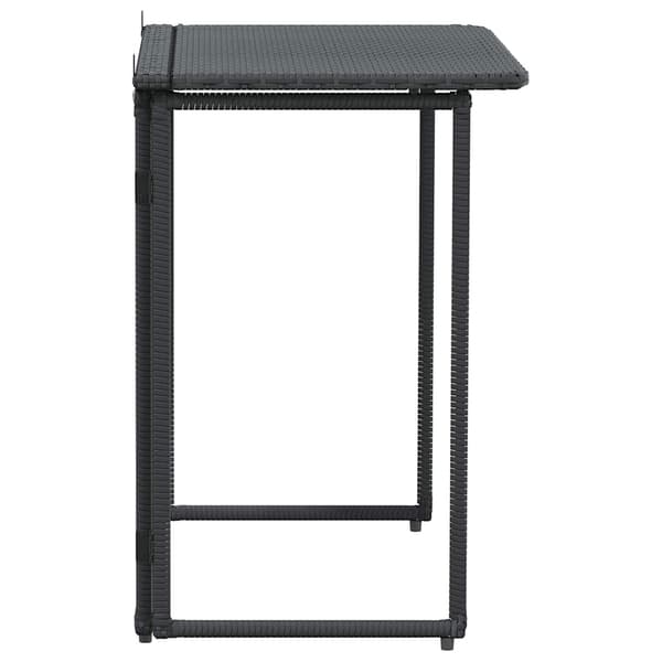 vidaXL foldbart havebord sort 90x51x75 cm polyrattan