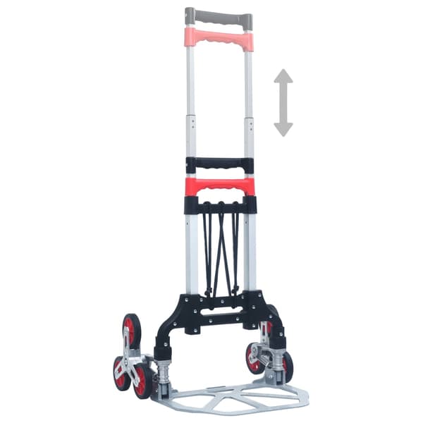 vidaXL foldbar trappevogn, 70 kg, aluminium, sølv