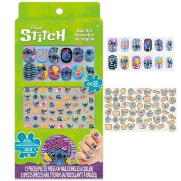 Stitch Press-On -kynsisetti tarroilla