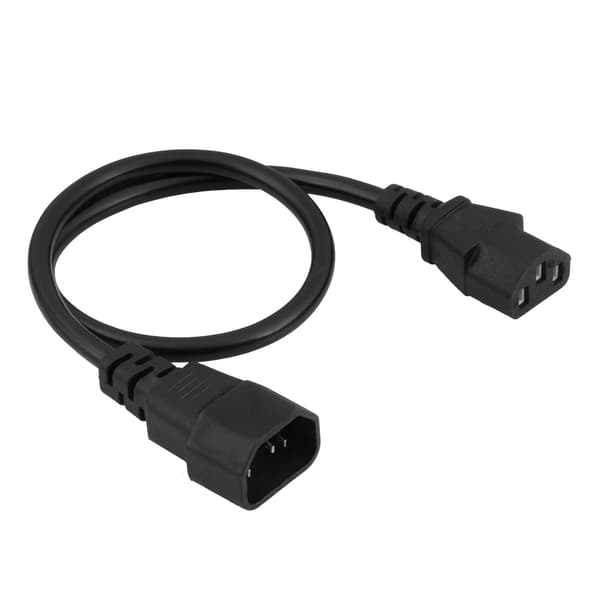 IEC C13 / C14 strømkabel Akyga AK-PC-14A forlængerledning til UPS-printer 0,5m