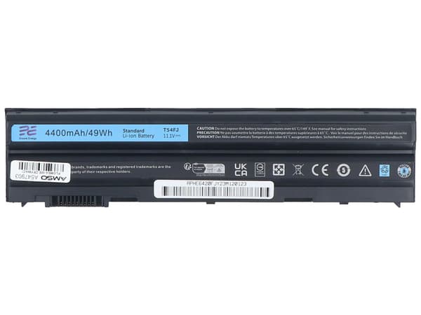 Nyt Encore Energy-batteri til Dell Latitude E5420 E5430 E5520 E5530 E6420 E6430 E6440 E6520 E6530 E6540 49Wh 11.1V 4400mAh T54FJ