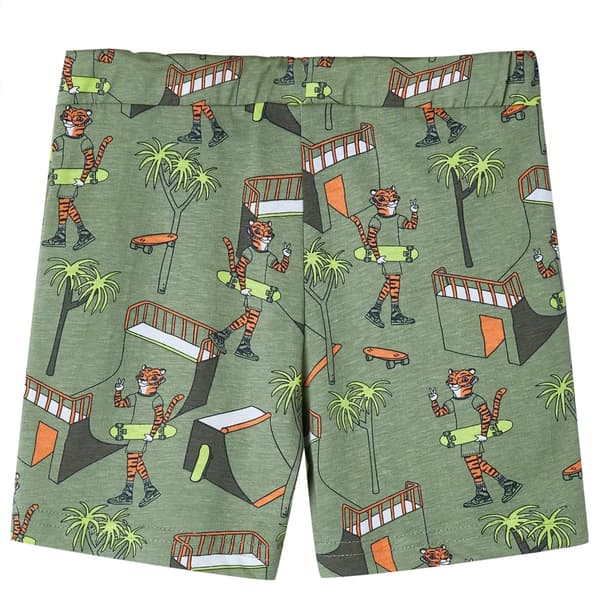 Lasten lyhythihainen pyjama, khaki, 116