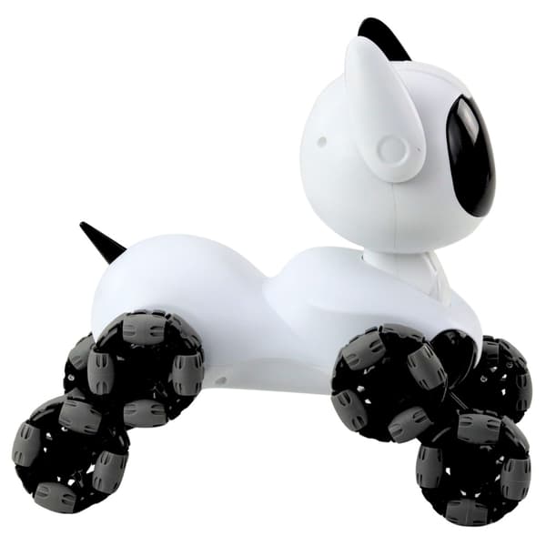 TOOBY Robothund Fjernstyret RC 360° Lys Lyde Sort og Hvid