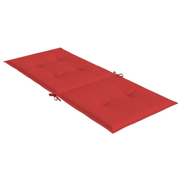 vidaXL Trädgårdsdynor, set om 2, röd, 120x50x3 cm