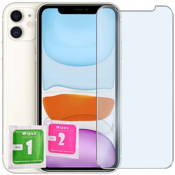 Etui til IPHONE 11 MAT SILIKONE BAGSIDER SORT + GLAS