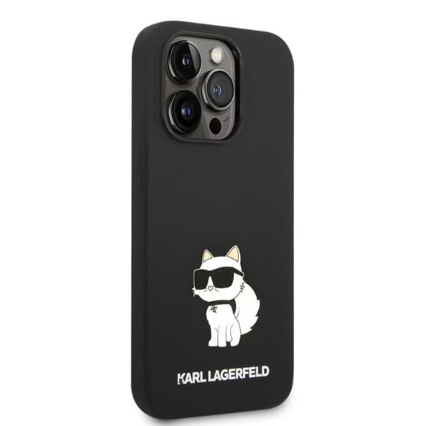 Karl Lagerfeld Silikone Choupette-etui til iPhone 14 Pro Max, Sort