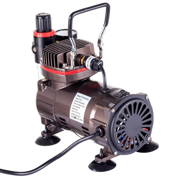 AIRBRUSH KOMPRESSOR EFFEKTIV TYST OLJEFRI PUMP 23L/MIN