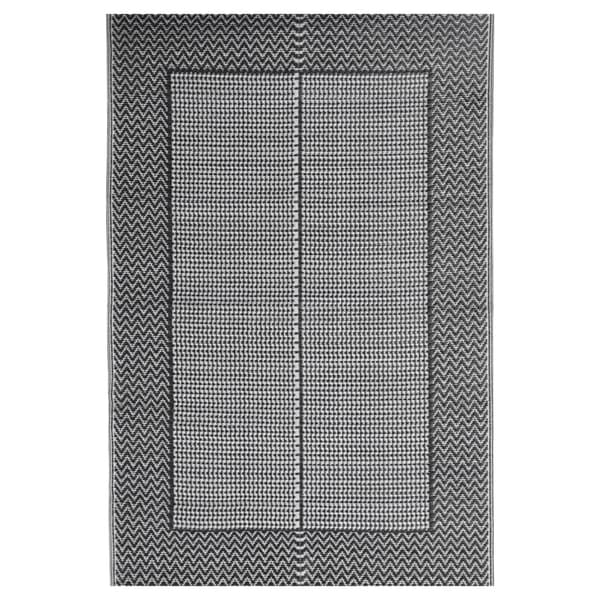 vidaXL udendørstæppe, sort, 140 x 200 cm, PP