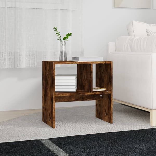 vidaXL sidebord røget eg 50x30x50 cm