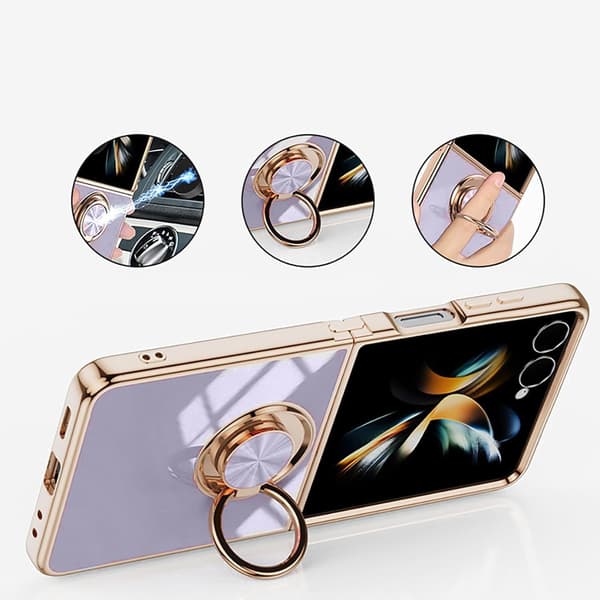Etui til Samsung Galaxy Z Flip7, Electro Ring, Lilla