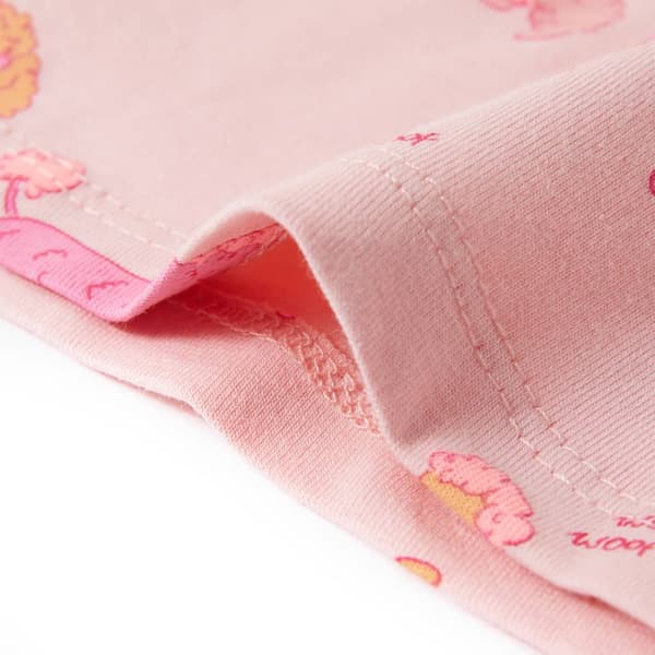 Barnpyjamas med kort ärm, ljusrosa, 128
