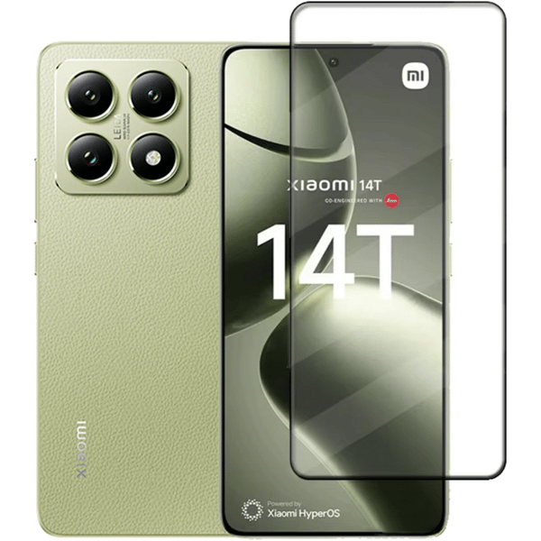 3D hærdet glas til Xiaomi 14T / 14T Pro, sort ramme