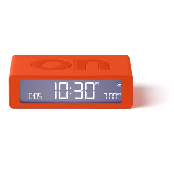 Lexon Flip Mini Dubbelsidig Väckarklocka, Orange